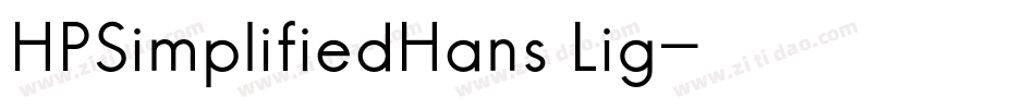 HPSimplifiedHans Lig字体转换